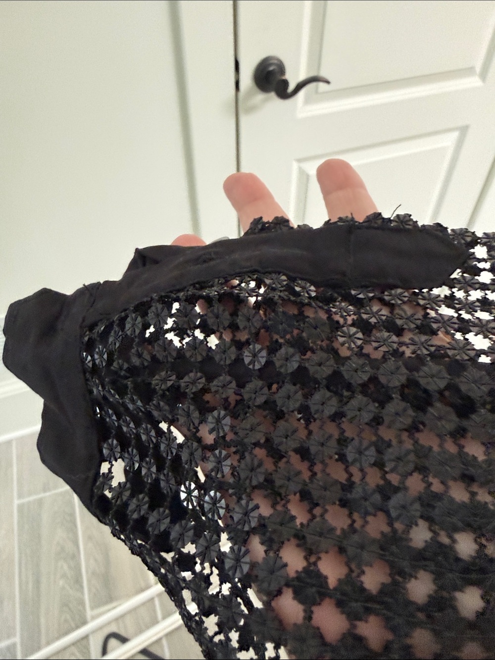 Pilcro Black Sequin Sheer Button-Down Shirt. Has amazing details. - Picture 4 of 4